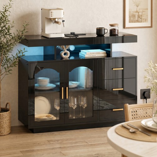 High gloss sideboard with - high,
