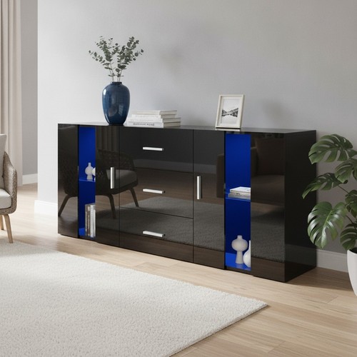 Modern sideboard black gloss - modern,