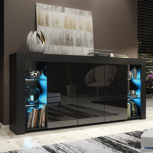 Sideboard 164cm black unit - 164cm, |