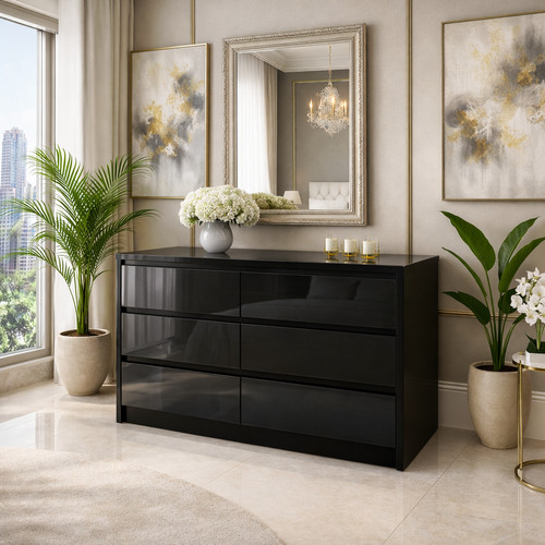 Black drawer high gloss - high,
