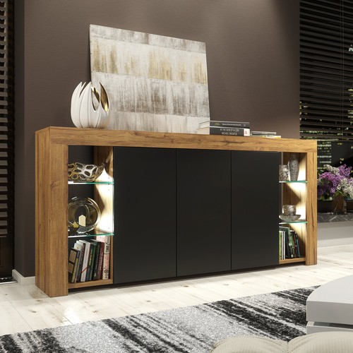 Sideboard 164cm matt body high - sideboard,
