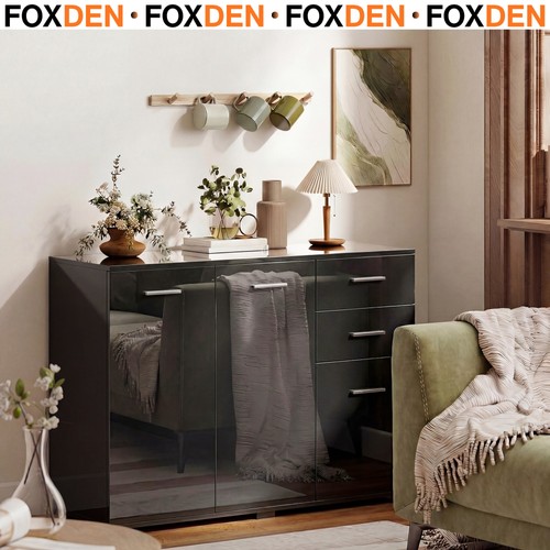 Sideboard high gloss black - gloss,
